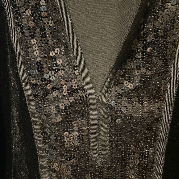 Black Velvet Tunic with Sequin Details - Picture 2 of 9
